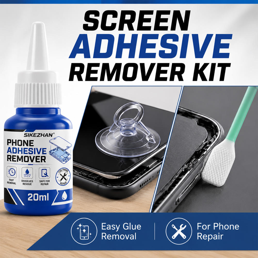 Electronics Repair Services - プロ仕様の電話画面接着剤除去キット、接着剤残留物を素早く溶解、分解、クリーニングツール、携帯電話修理作業用