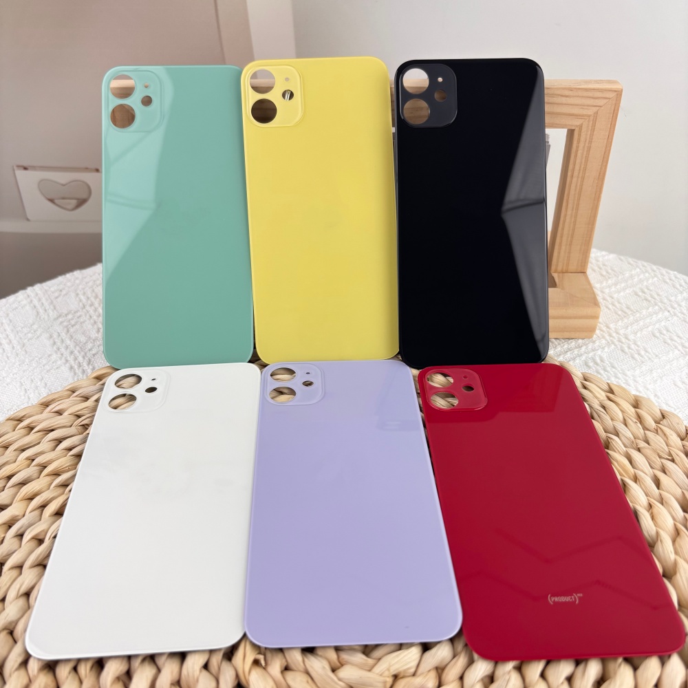 Phone Battery Replacement - Apple iPhone 11用交換用背面ガラスハウジングカバー バッテリードア バックパネル カメラホール付き