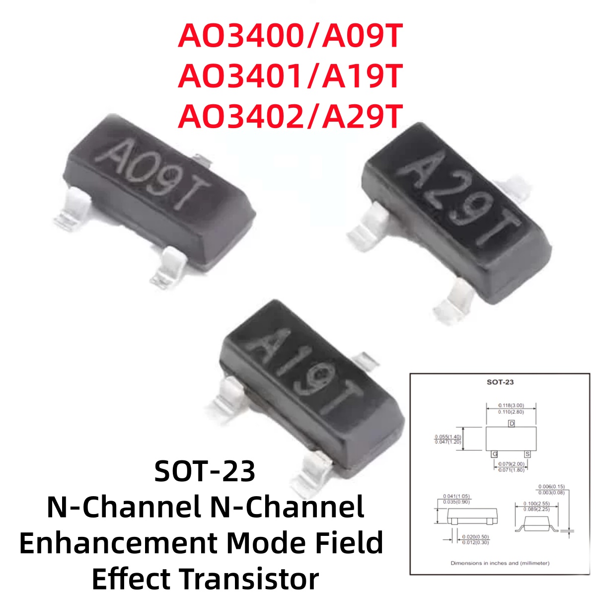 100-500個 AO3400/A09T AO3401/A1 - Electronics Repair Youtube のレビューと価格